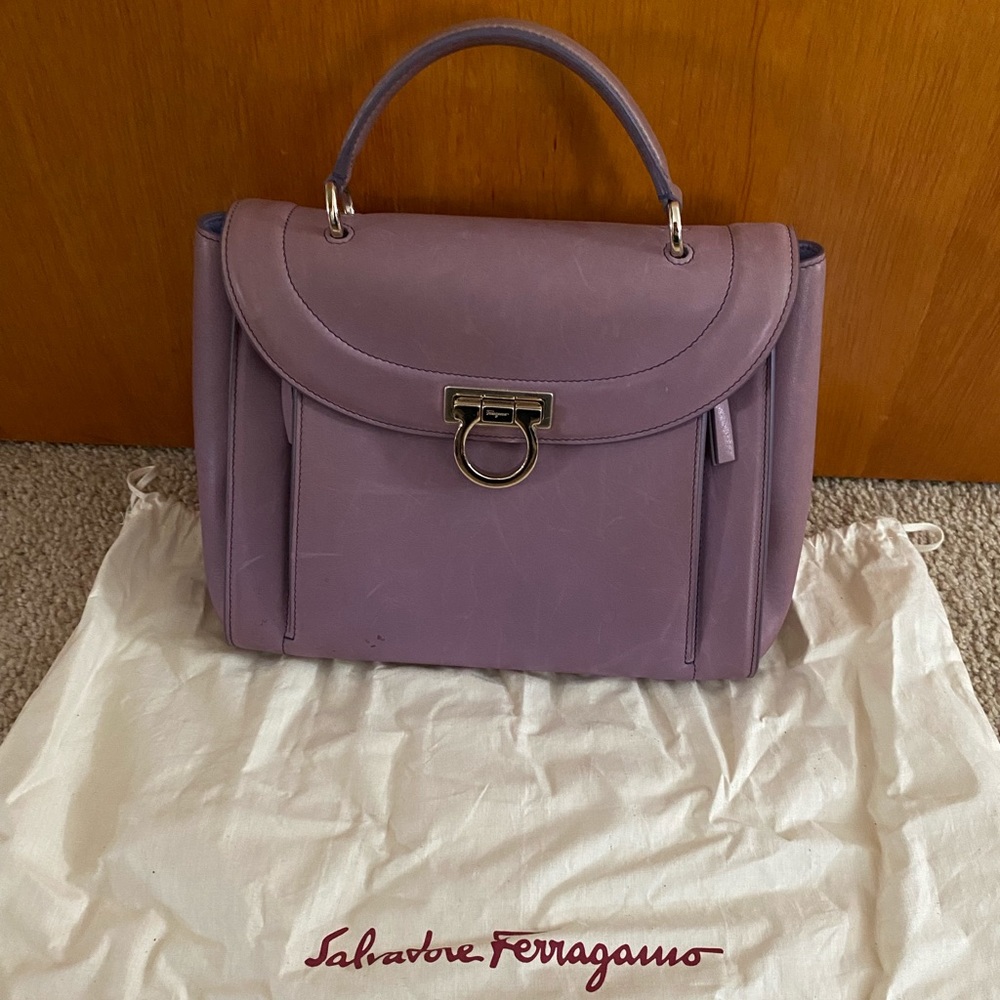 Salvatore Ferragamo bag in lavender calfskin